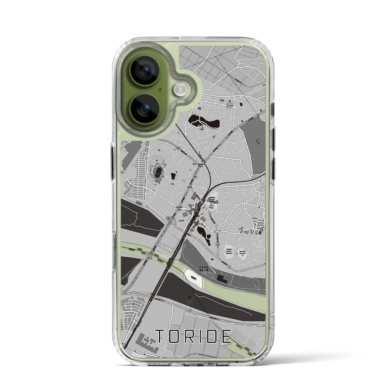 【取手(茨城県)】地図柄iPhoneケース(MagSafeタイプ)