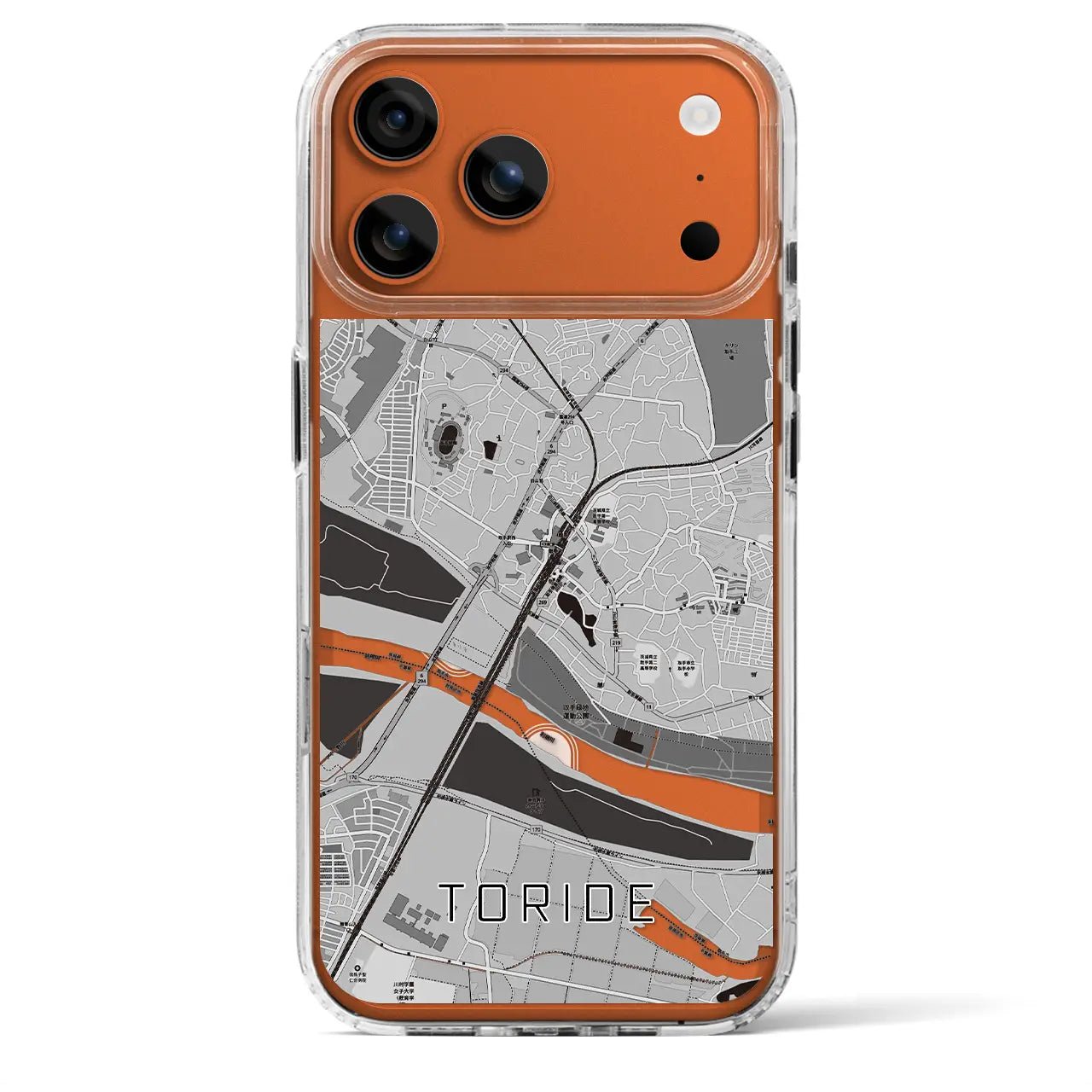 【取手(茨城県)】地図柄iPhoneケース(MagSafeタイプ)