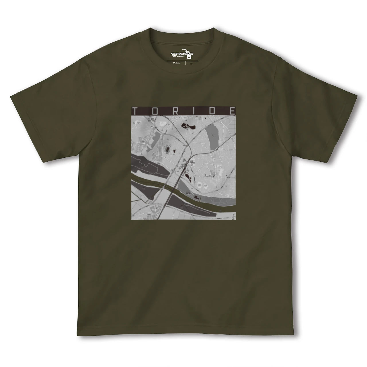 【取手(茨城県)】地図柄ヘビーウェイトTシャツ