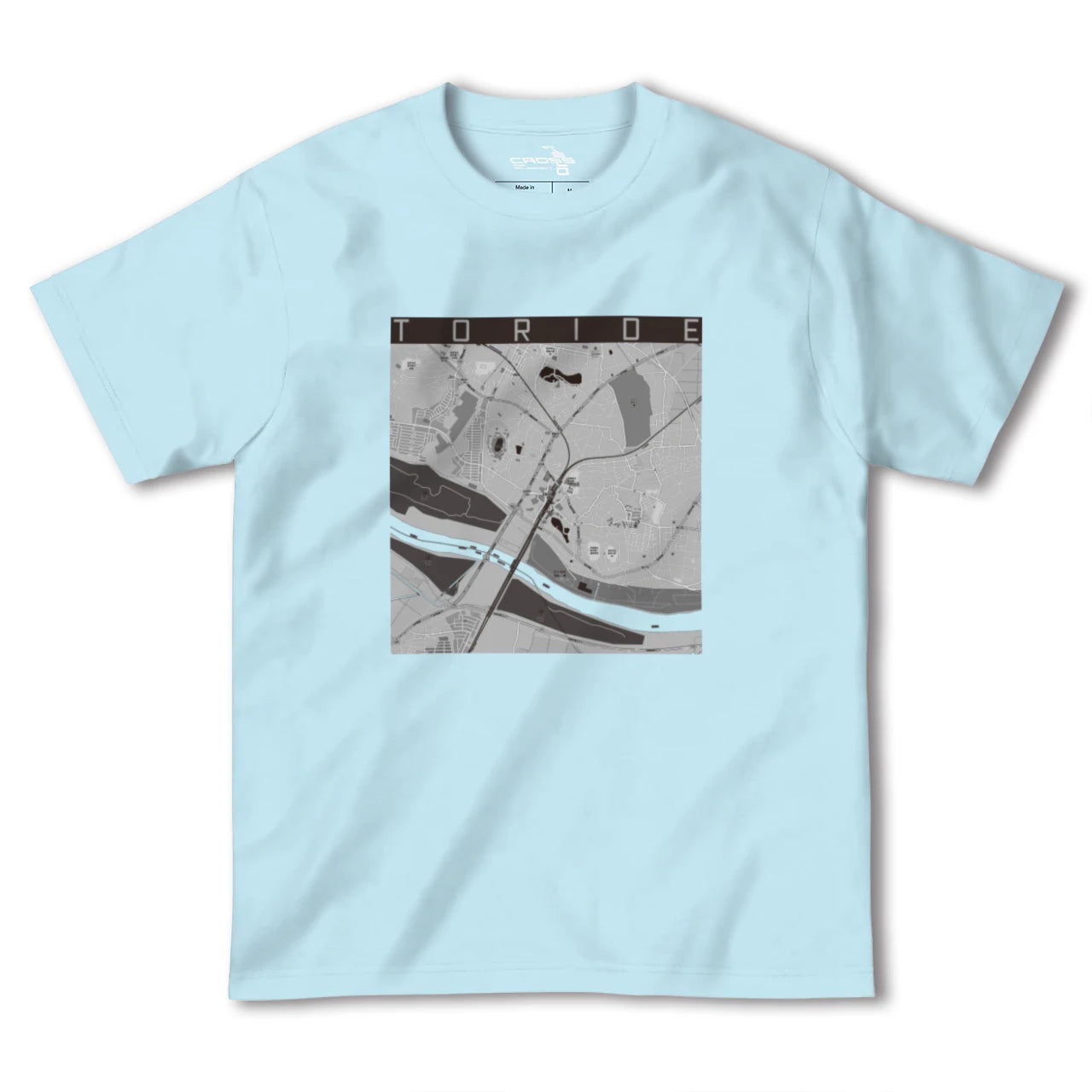 【取手(茨城県)】地図柄ヘビーウェイトTシャツ