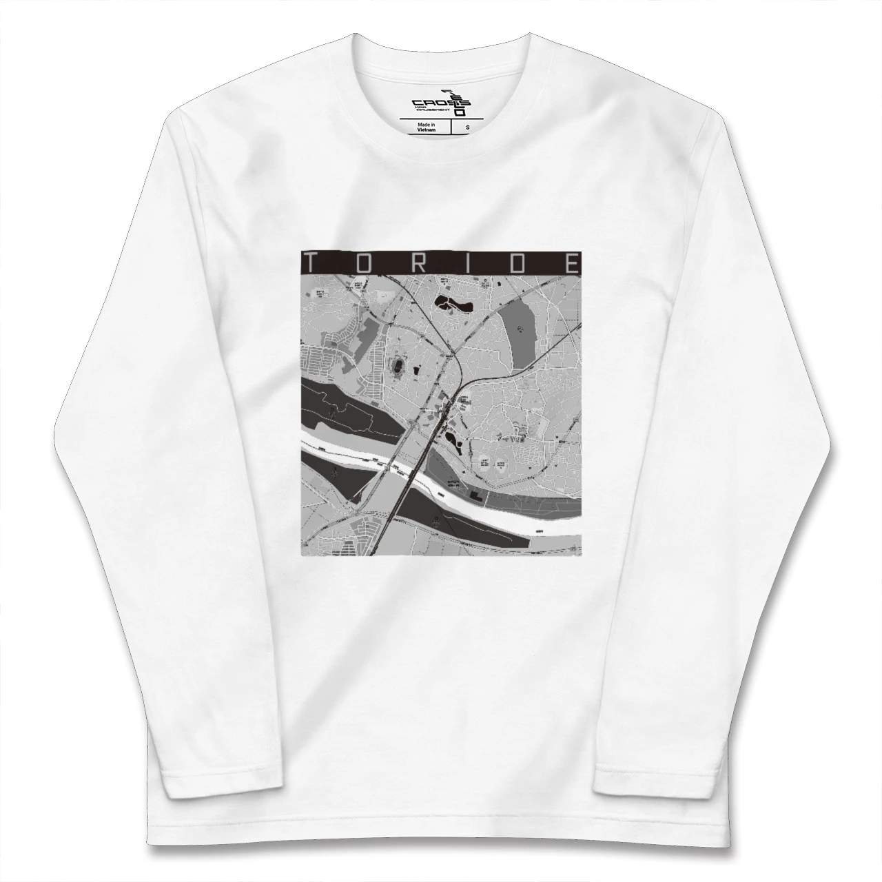 【取手(茨城県)】地図柄ロングスリーブTシャツ