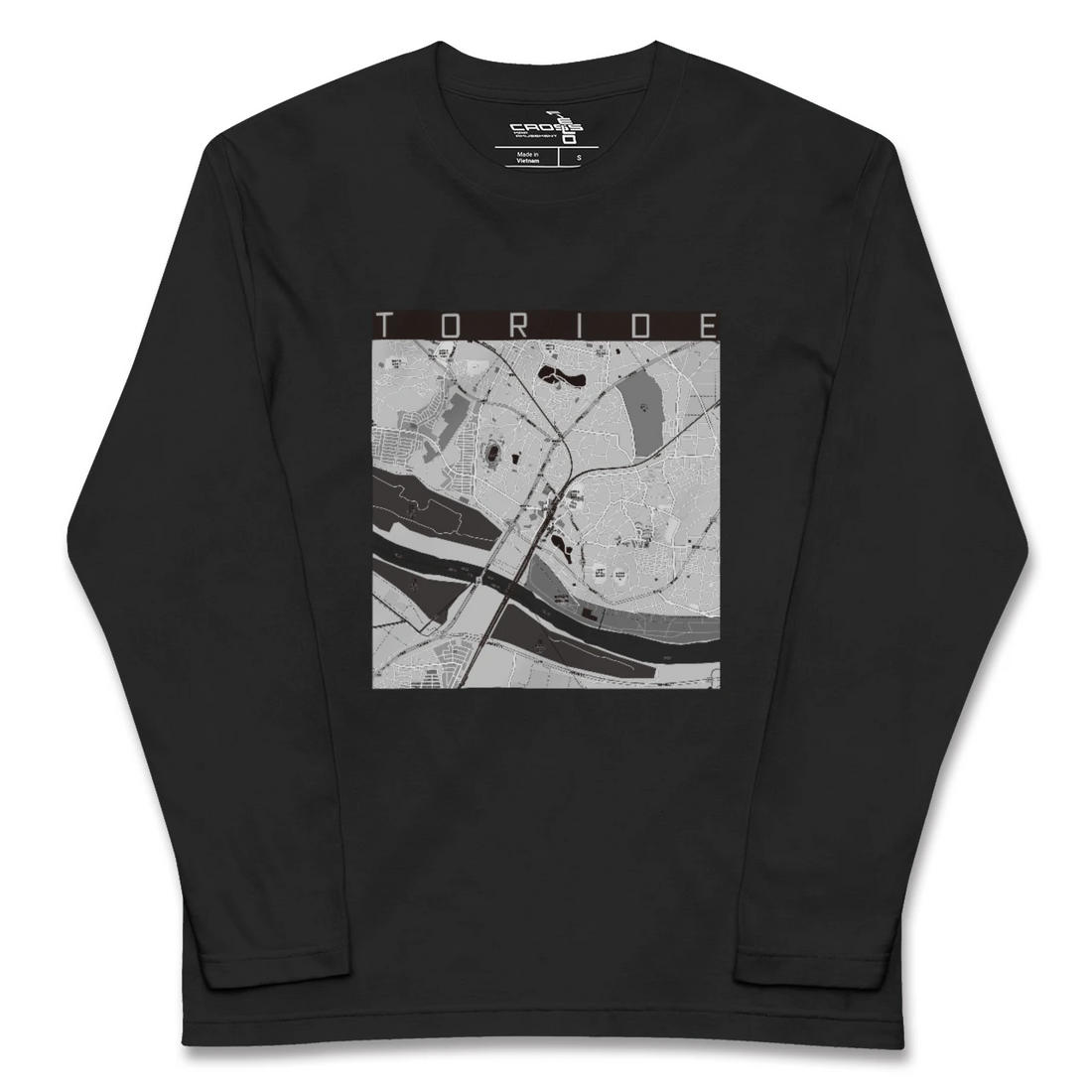 【取手(茨城県)】地図柄ロングスリーブTシャツ