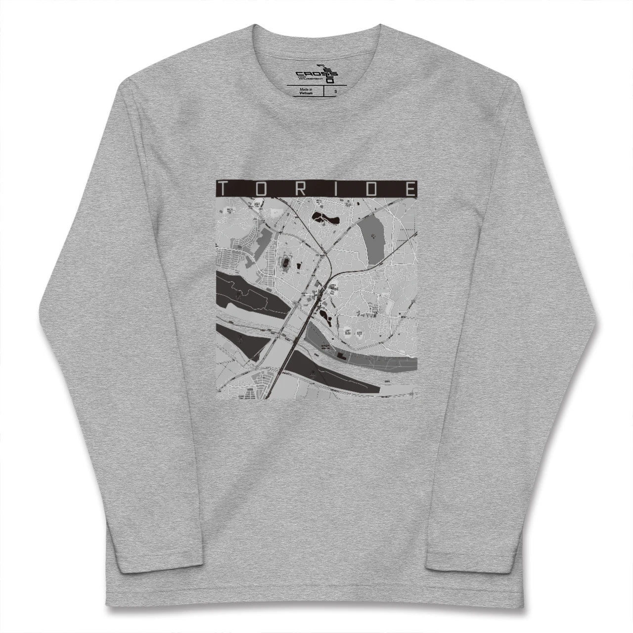【取手(茨城県)】地図柄ロングスリーブTシャツ