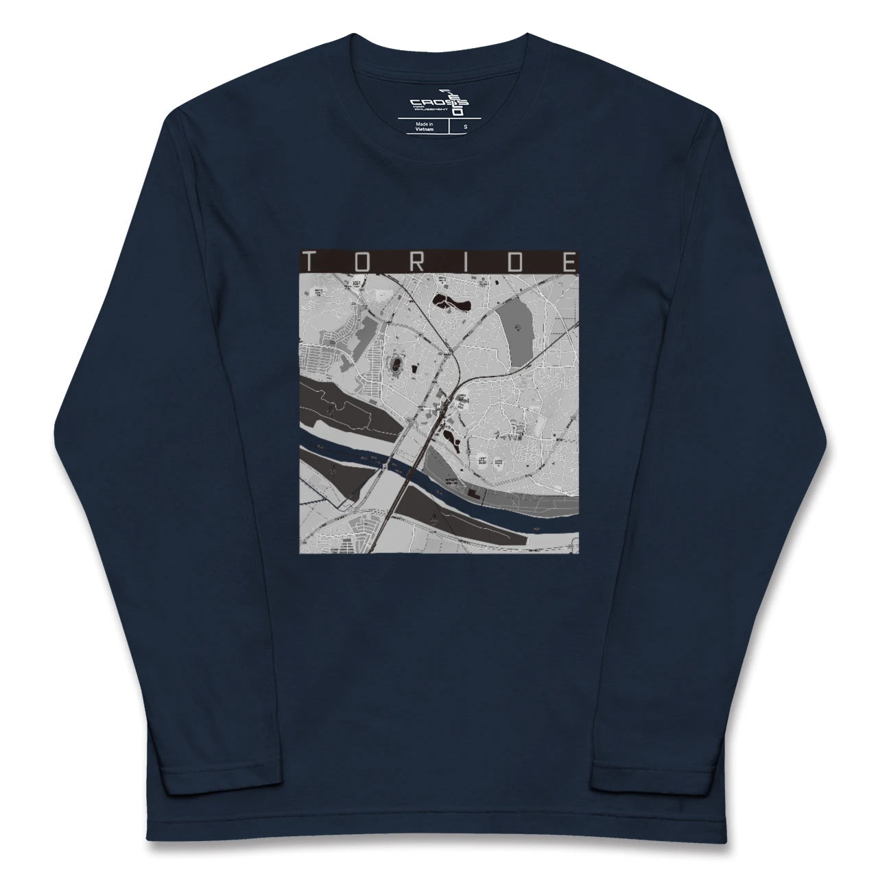 【取手(茨城県)】地図柄ロングスリーブTシャツ