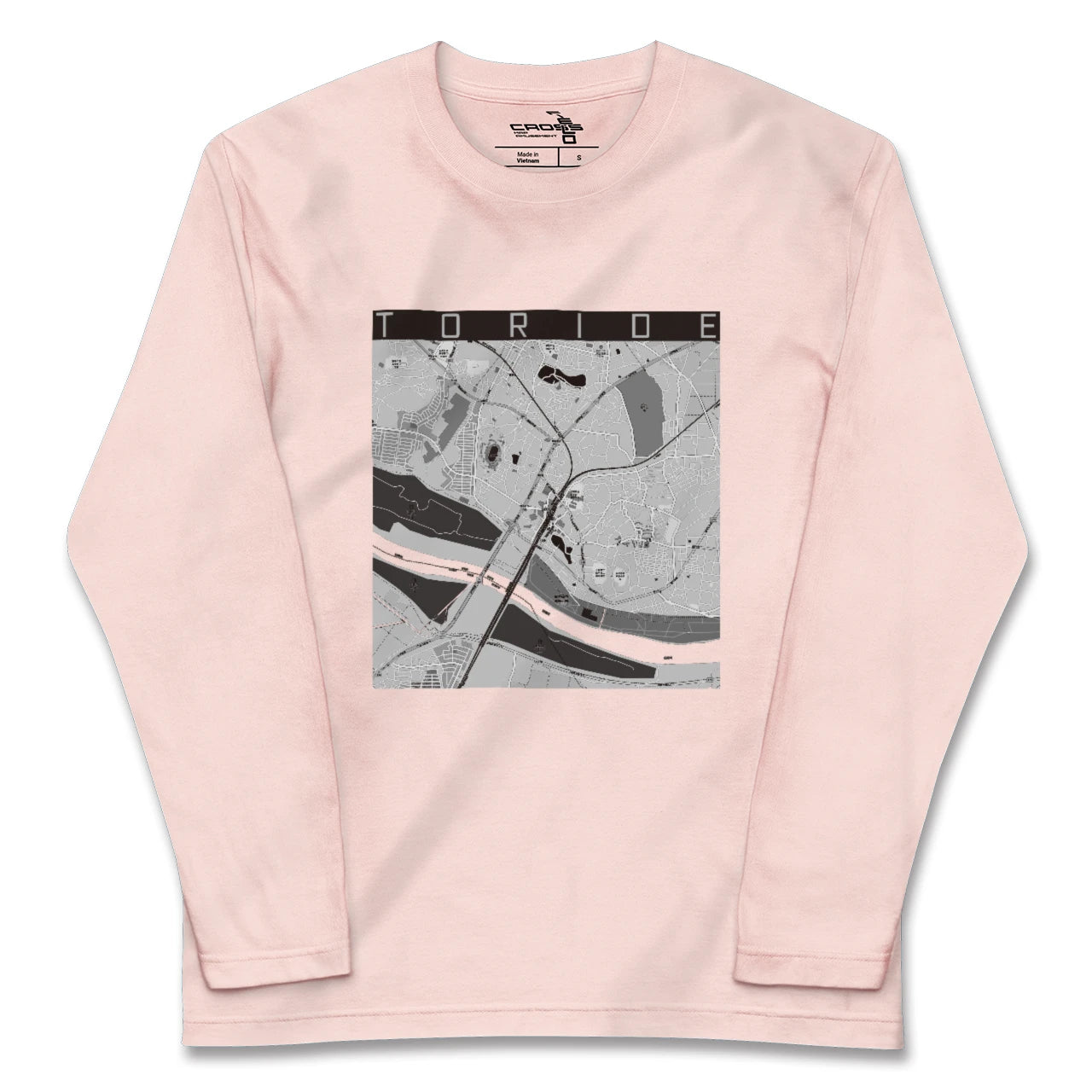【取手(茨城県)】地図柄ロングスリーブTシャツ