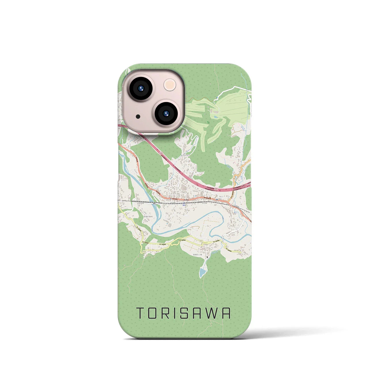 【鳥沢(山梨県)】地図柄iPhoneケース(バックカバータイプ)