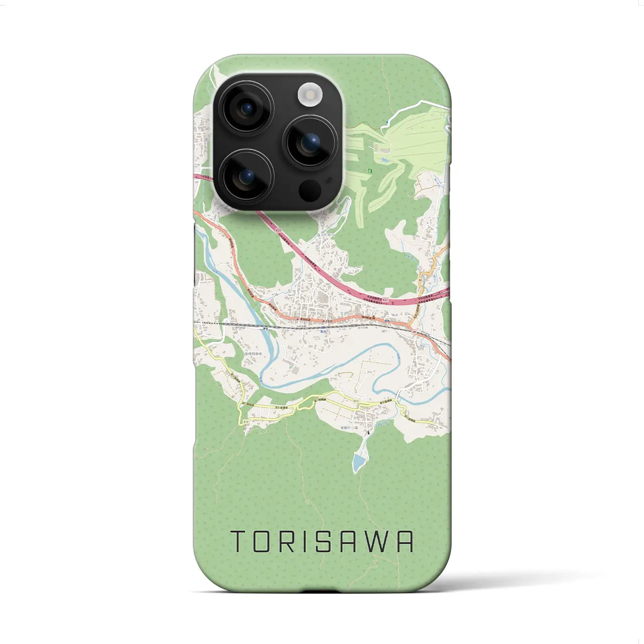 【鳥沢(山梨県)】地図柄iPhoneケース(バックカバータイプ)