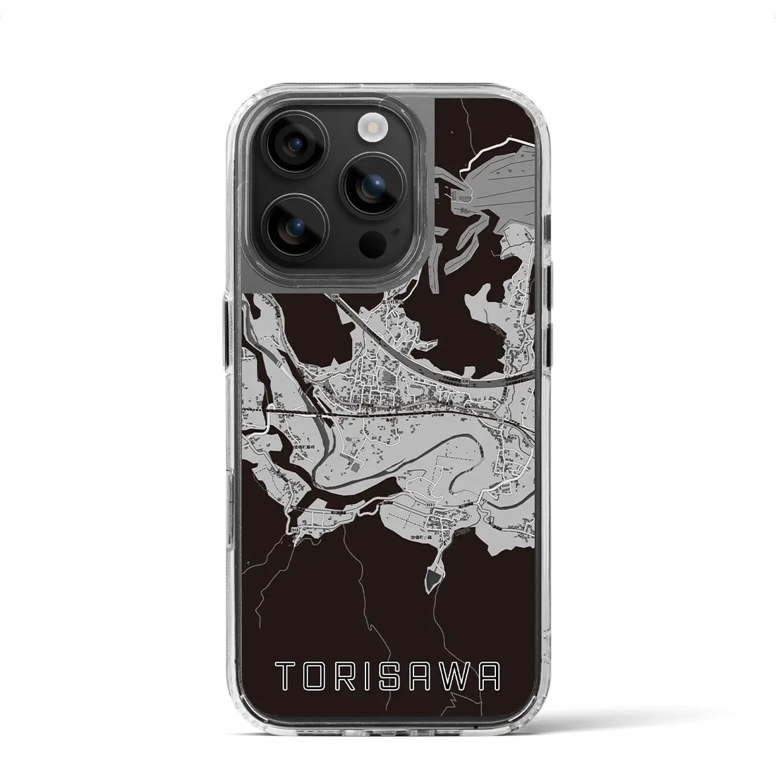 【鳥沢(山梨県)】地図柄iPhoneケース(MagSafeタイプ)