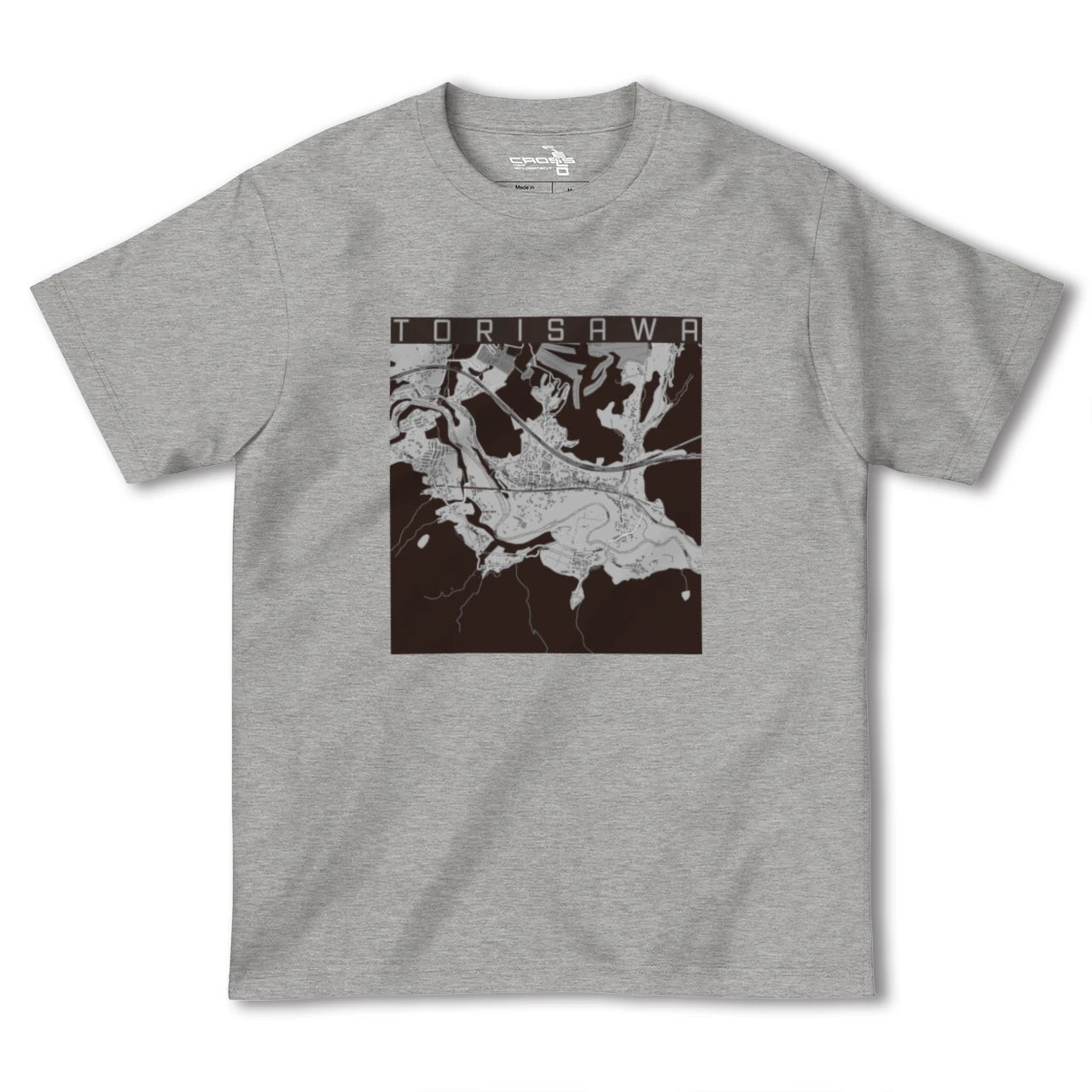 【鳥沢(山梨県)】地図柄ヘビーウェイトTシャツ