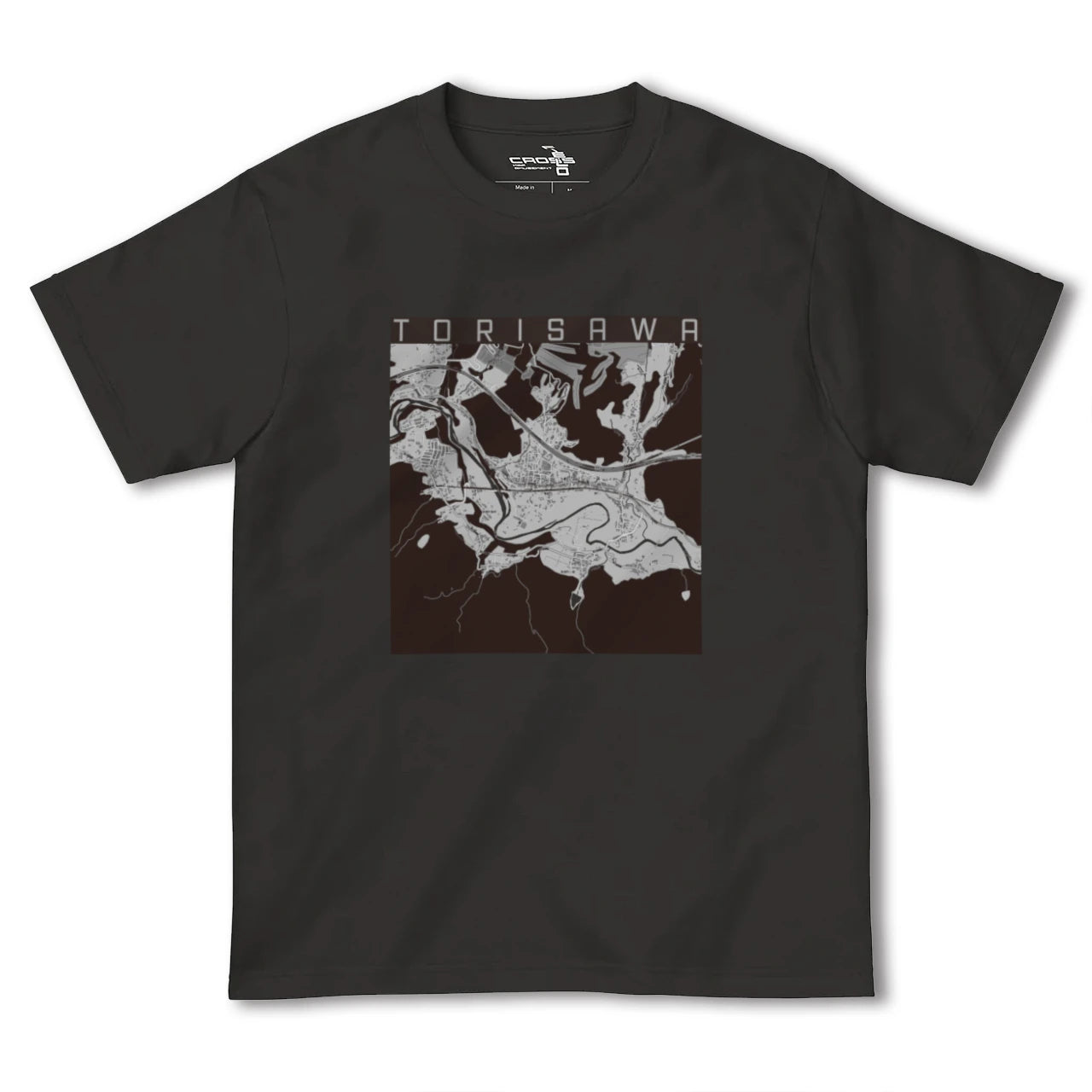 【鳥沢(山梨県)】地図柄ヘビーウェイトTシャツ