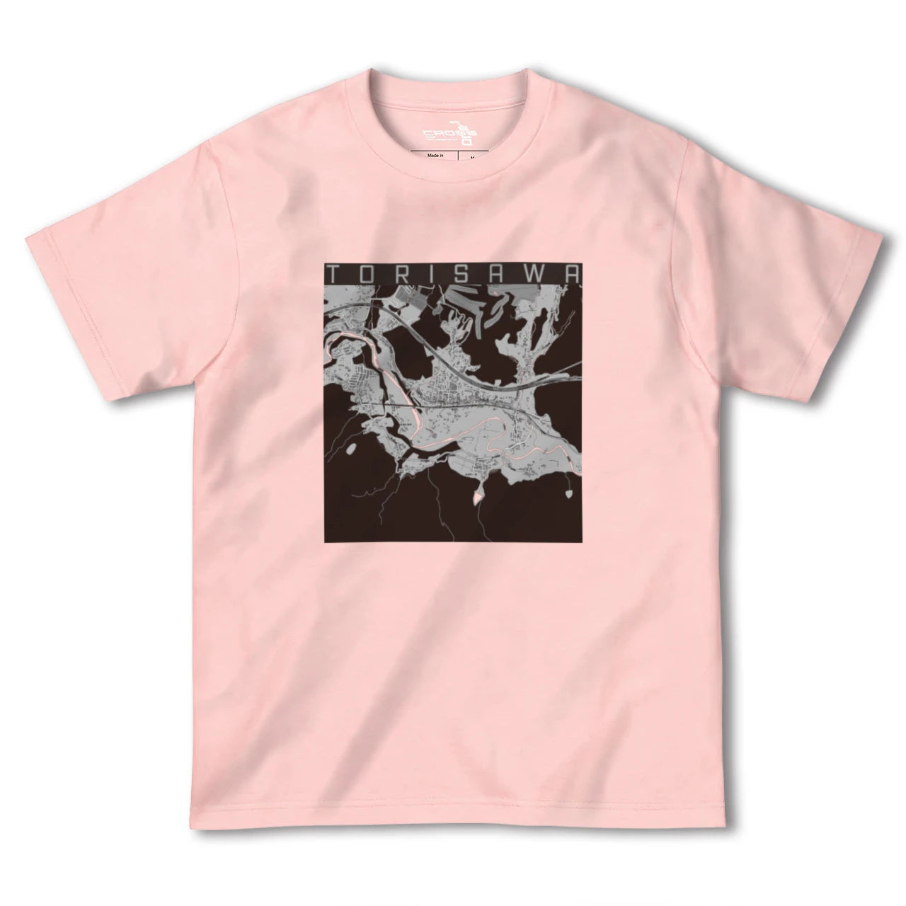 【鳥沢(山梨県)】地図柄ヘビーウェイトTシャツ
