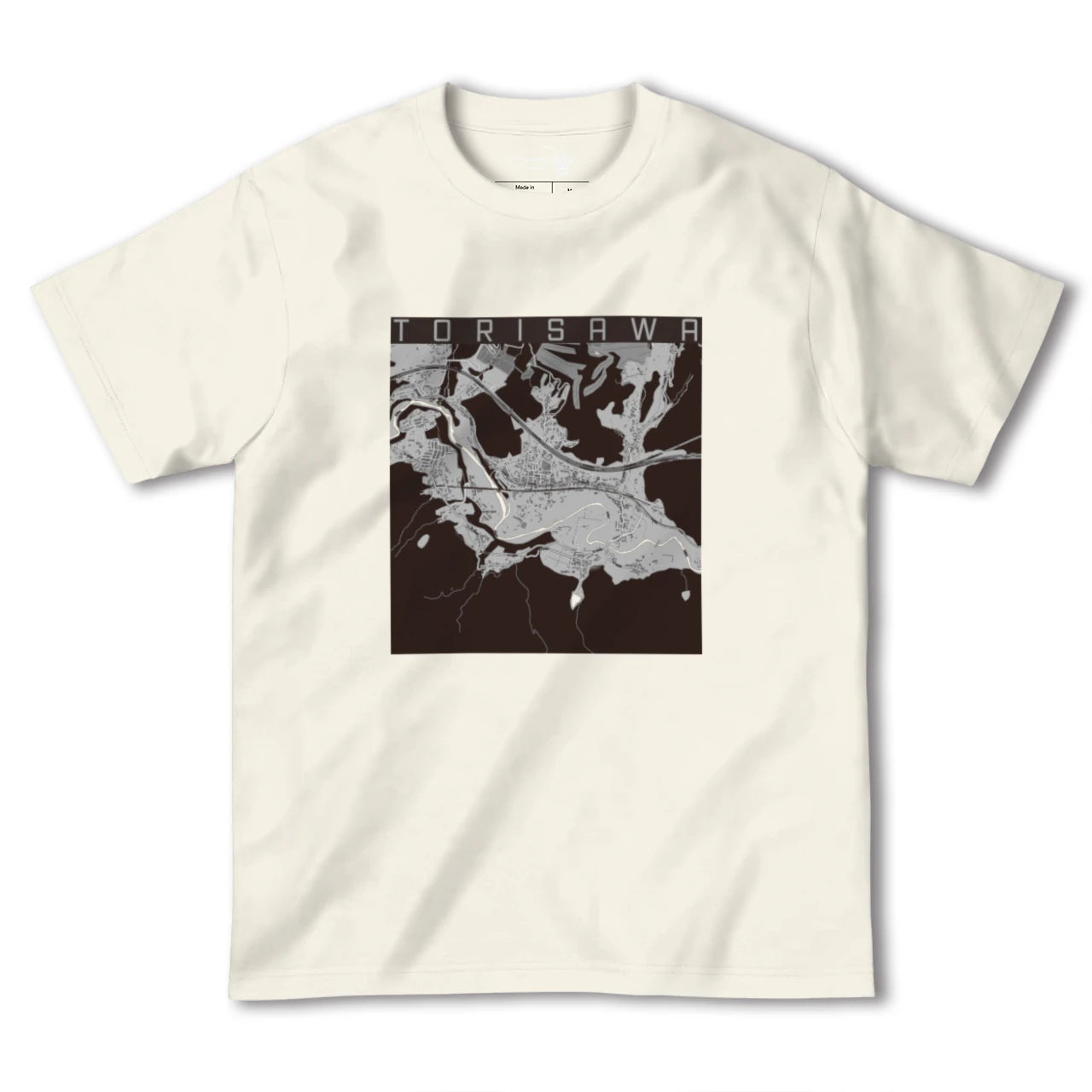 【鳥沢(山梨県)】地図柄ヘビーウェイトTシャツ