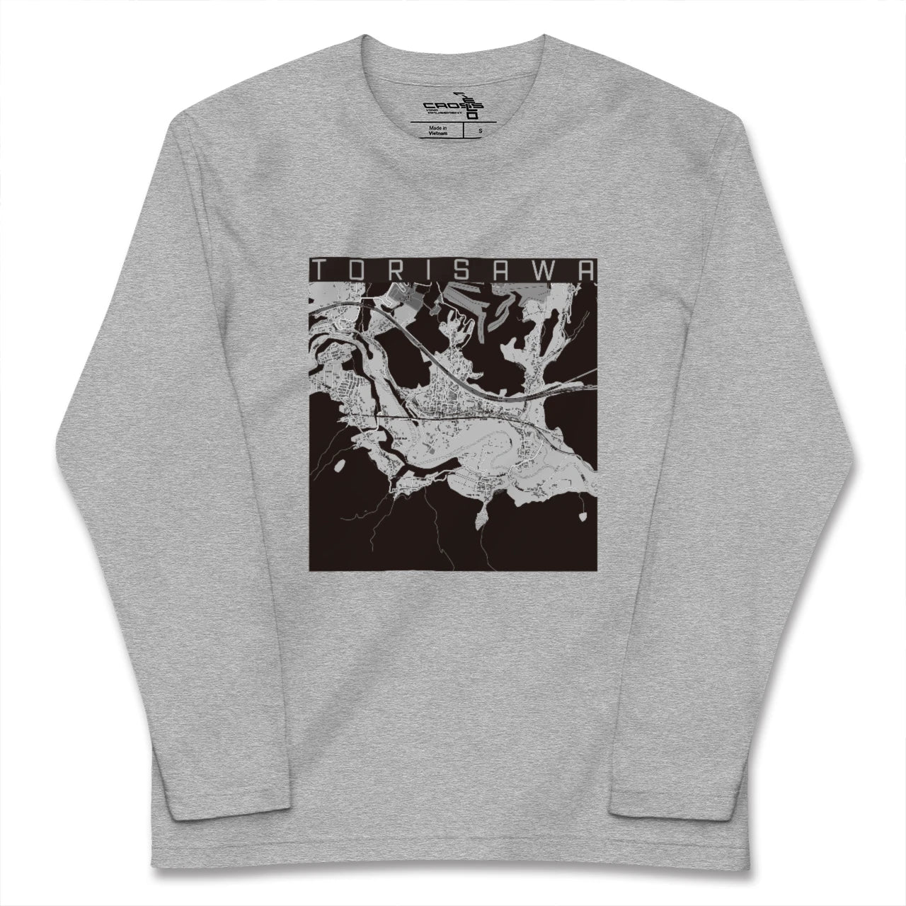【鳥沢(山梨県)】地図柄ロングスリーブTシャツ