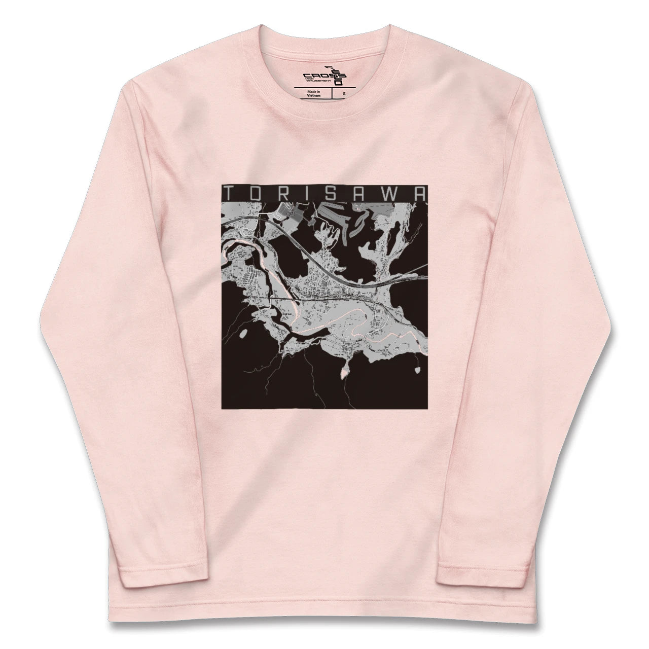 【鳥沢(山梨県)】地図柄ロングスリーブTシャツ