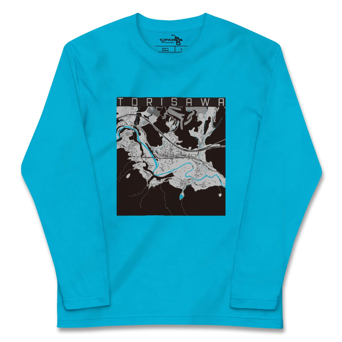 【鳥沢(山梨県)】地図柄ロングスリーブTシャツ