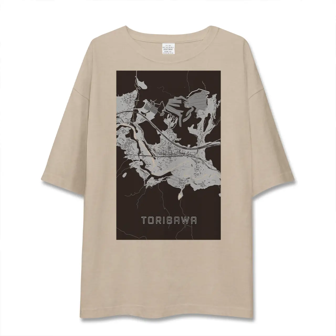 【鳥沢(山梨県)】地図柄ビッグシルエットTシャツ