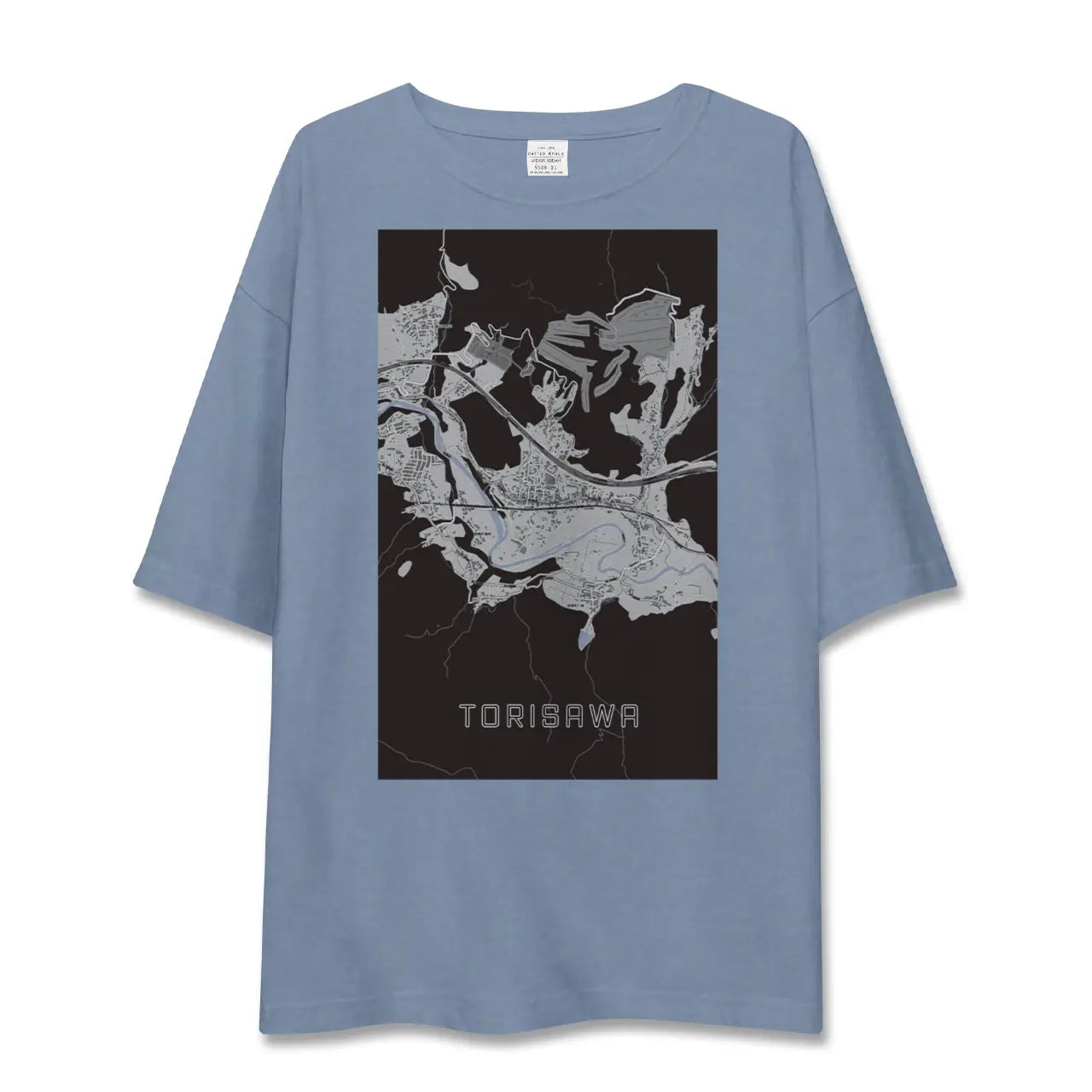 【鳥沢(山梨県)】地図柄ビッグシルエットTシャツ