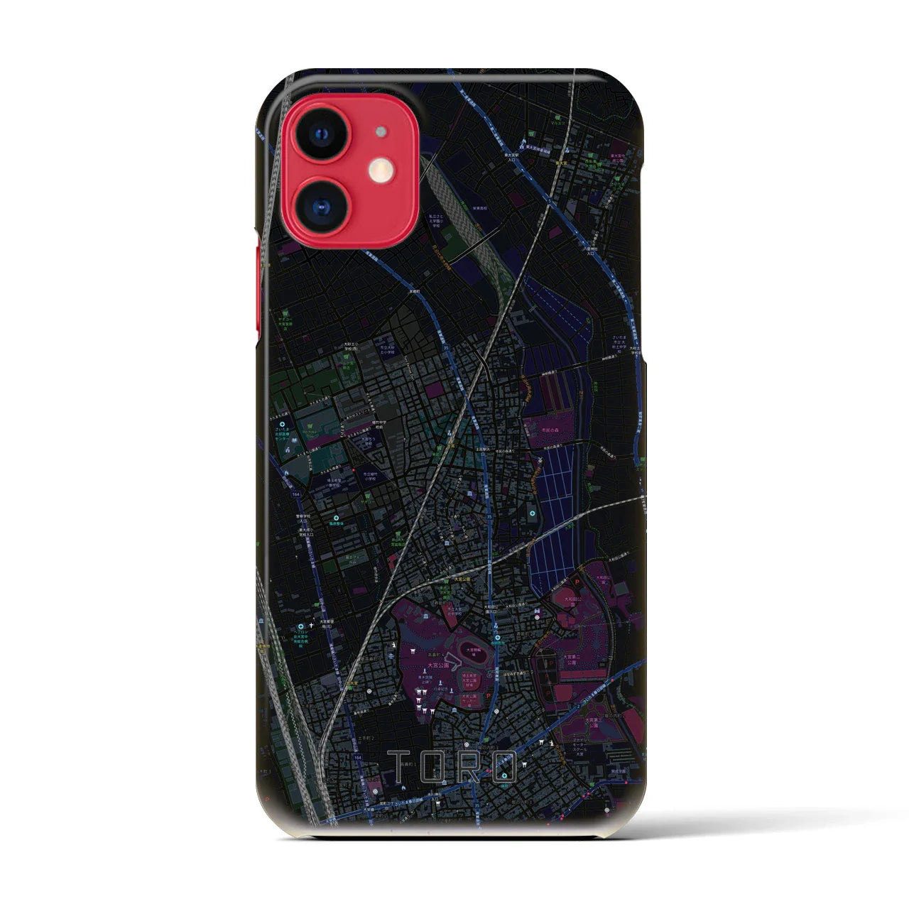 【土呂(埼玉県)】地図柄iPhoneケース(バックカバータイプ)