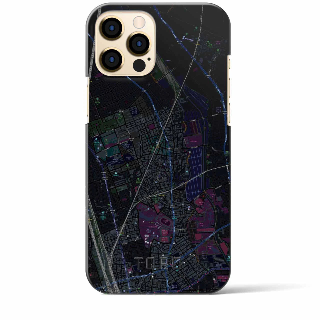 【土呂(埼玉県)】地図柄iPhoneケース(バックカバータイプ)