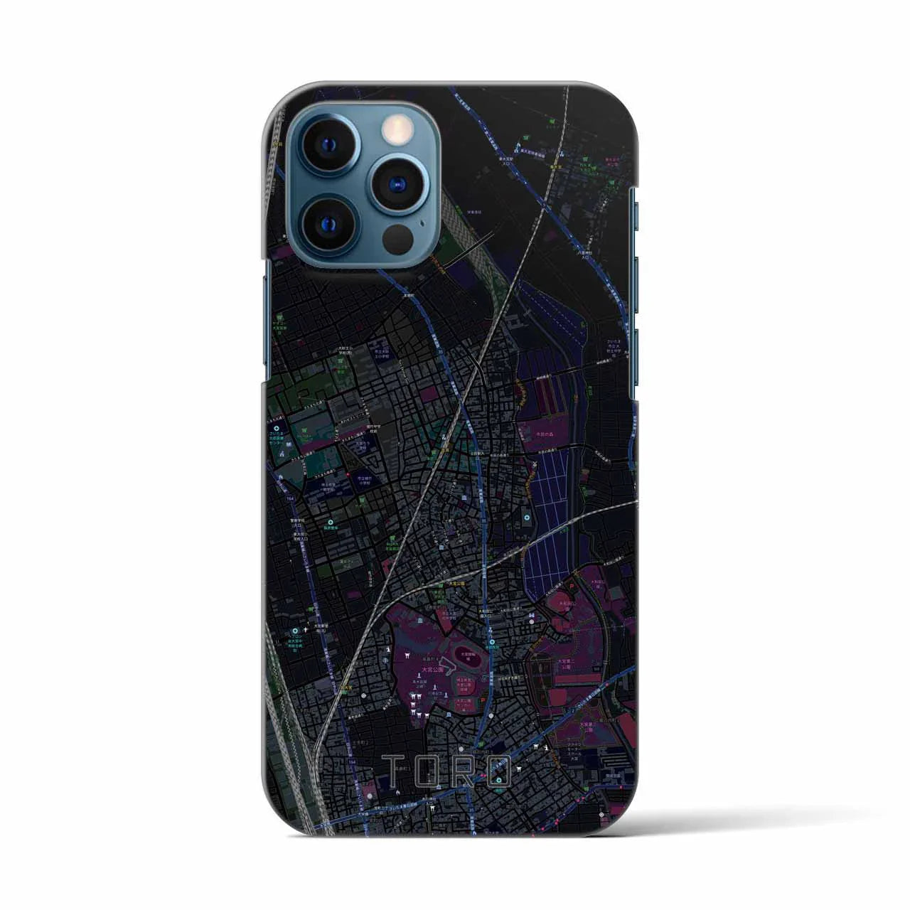 【土呂(埼玉県)】地図柄iPhoneケース(バックカバータイプ)
