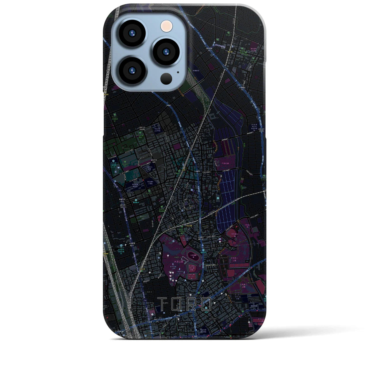 【土呂(埼玉県)】地図柄iPhoneケース(バックカバータイプ)