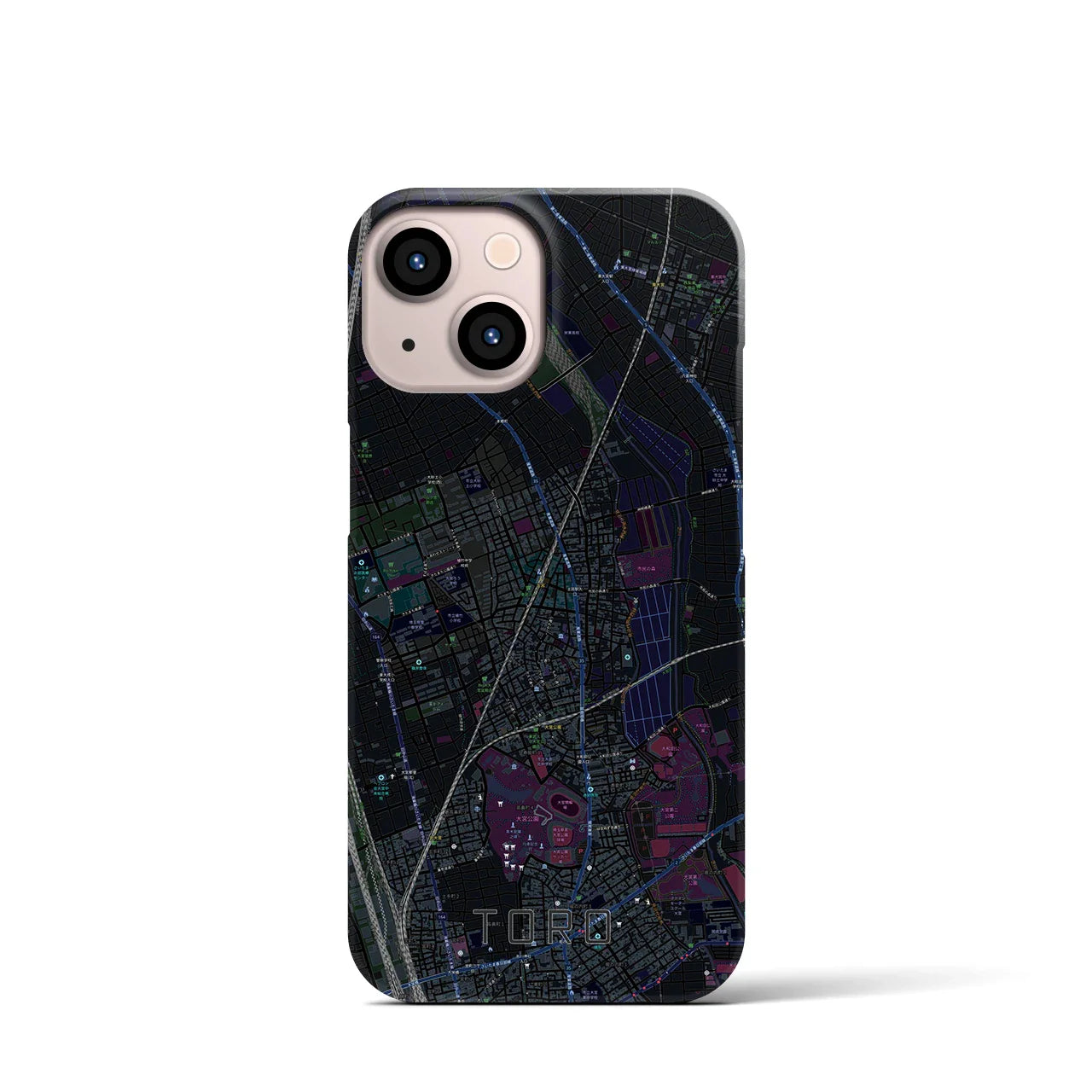 【土呂(埼玉県)】地図柄iPhoneケース(バックカバータイプ)