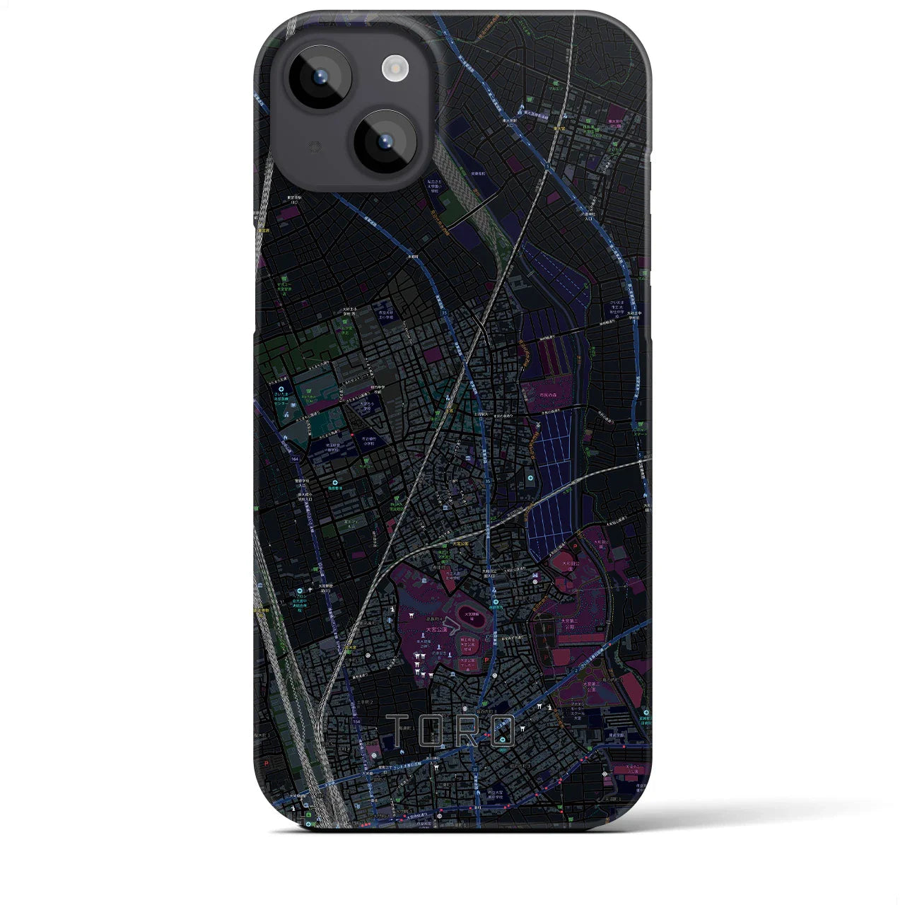 【土呂(埼玉県)】地図柄iPhoneケース(バックカバータイプ)