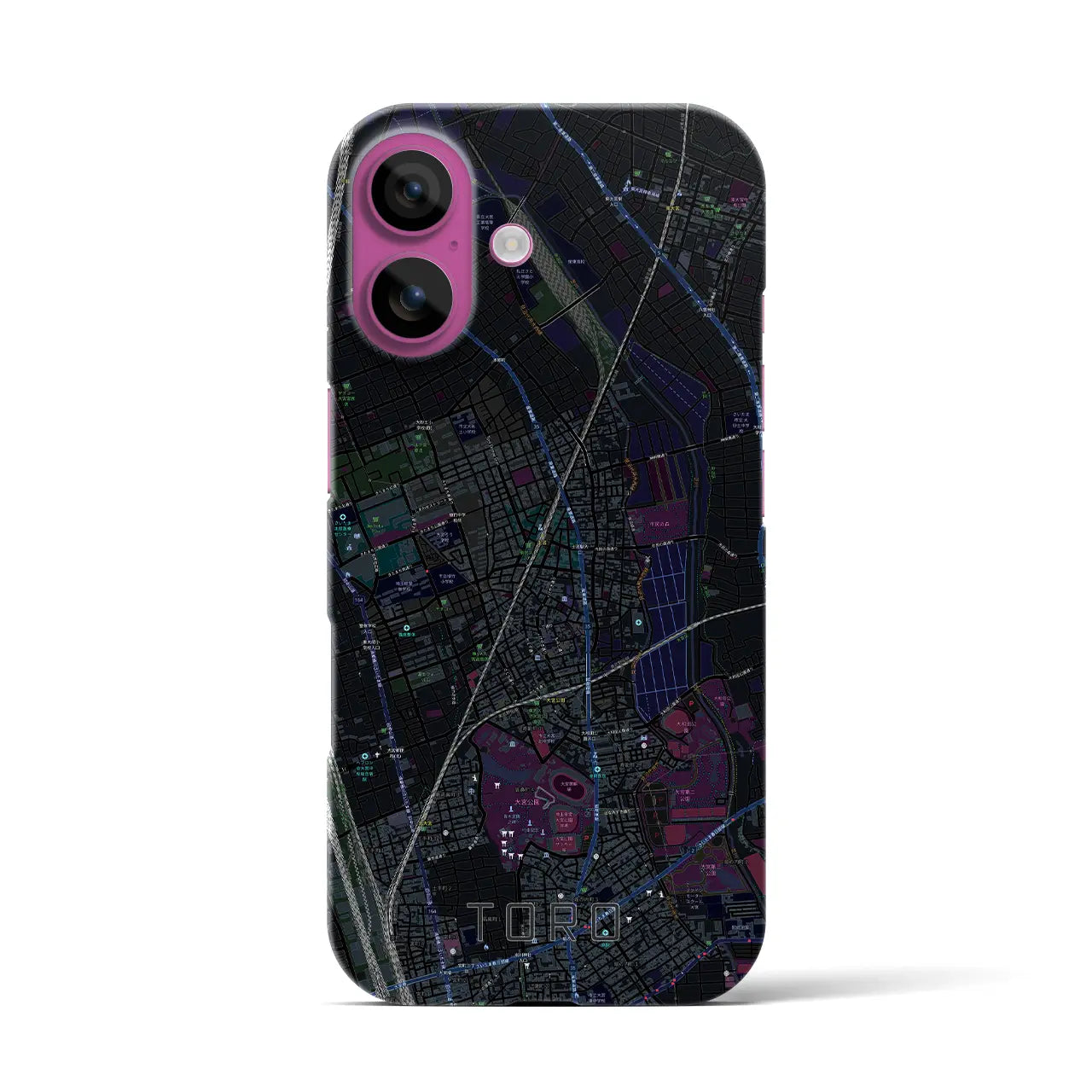 【土呂(埼玉県)】地図柄iPhoneケース(バックカバータイプ)