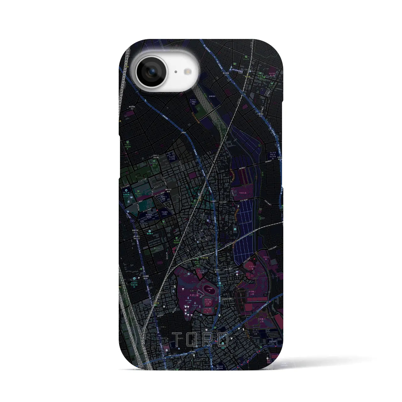 【土呂(埼玉県)】地図柄iPhoneケース(バックカバータイプ)