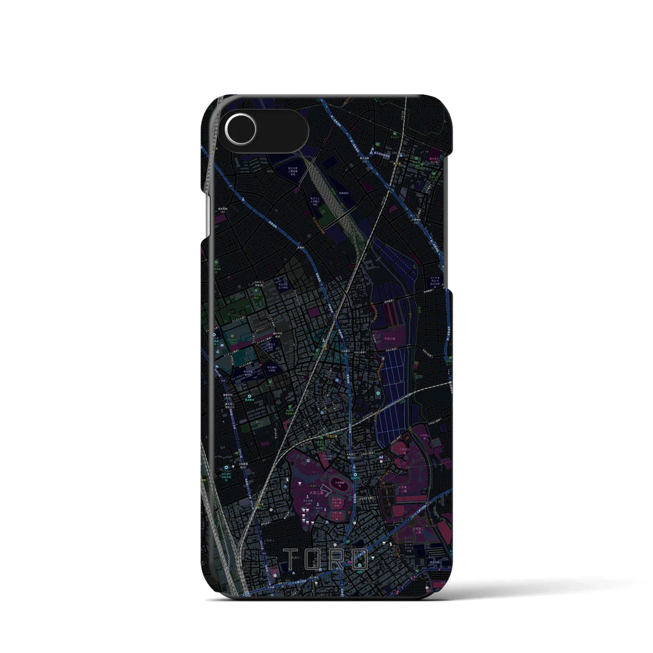 【土呂(埼玉県)】地図柄iPhoneケース(バックカバータイプ)