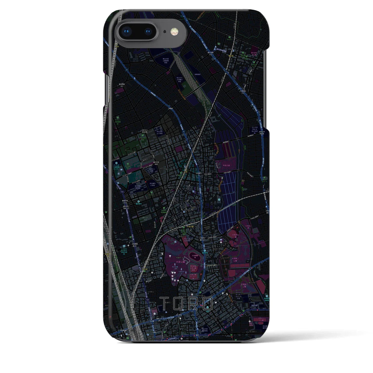 【土呂(埼玉県)】地図柄iPhoneケース(バックカバータイプ)
