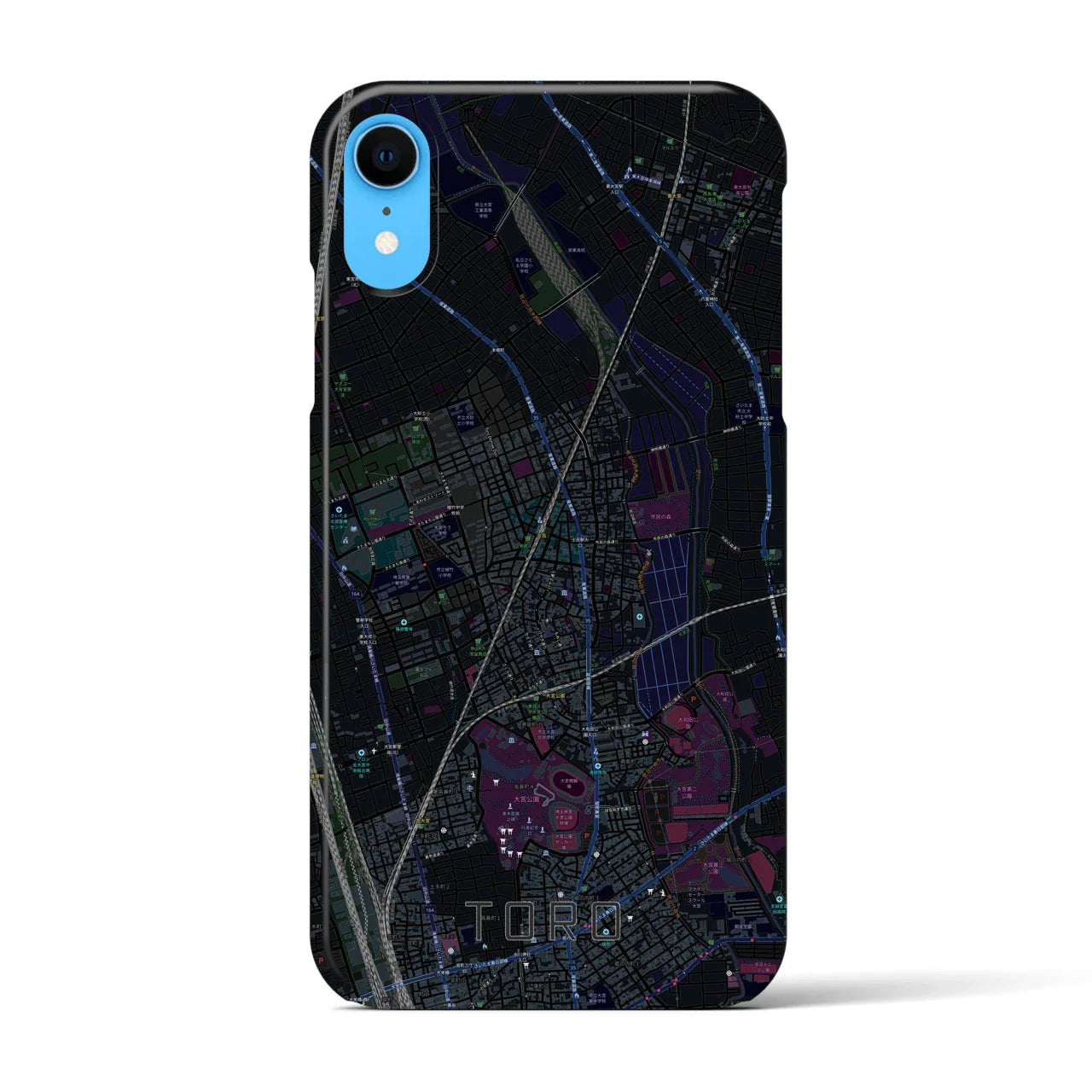 【土呂(埼玉県)】地図柄iPhoneケース(バックカバータイプ)