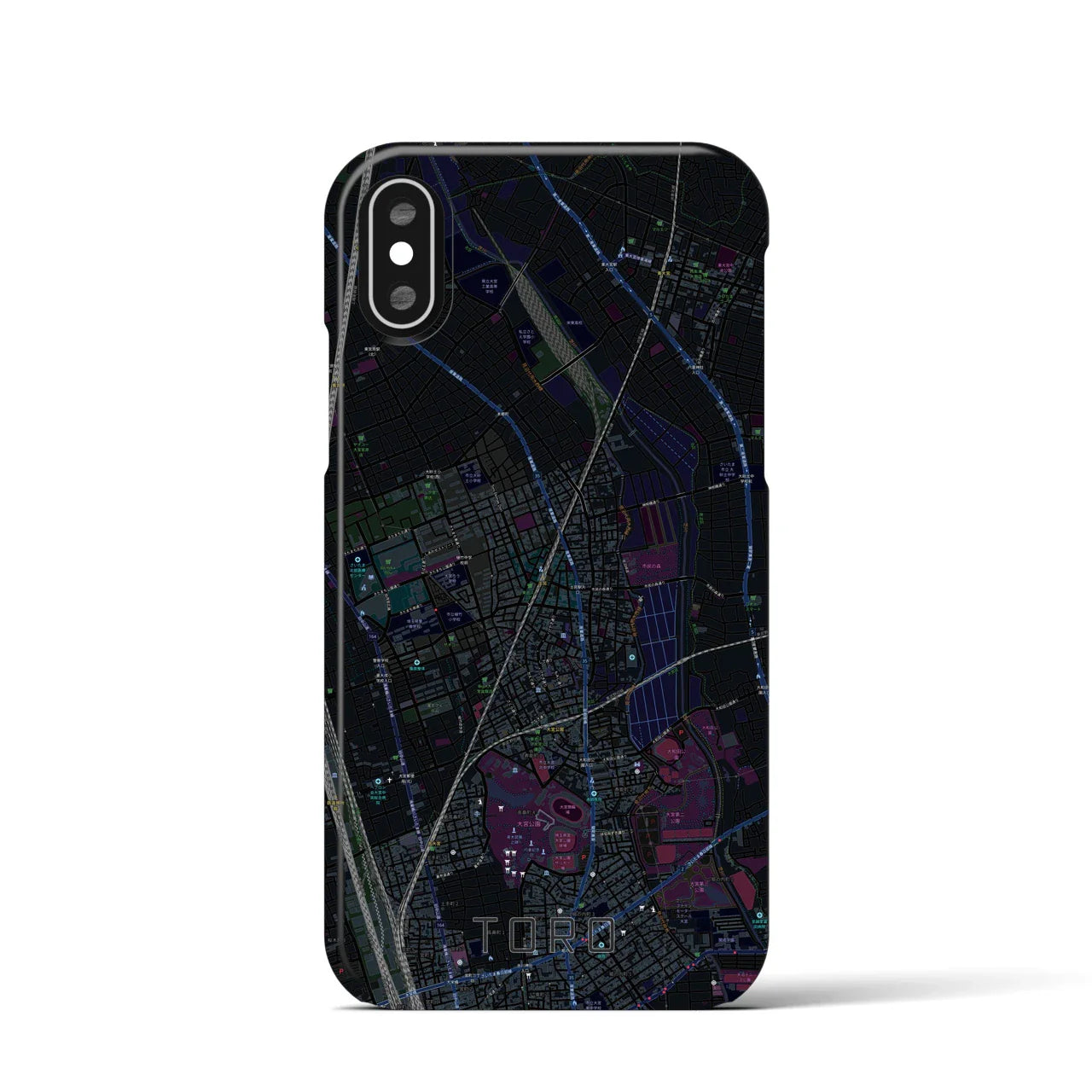 【土呂(埼玉県)】地図柄iPhoneケース(バックカバータイプ)