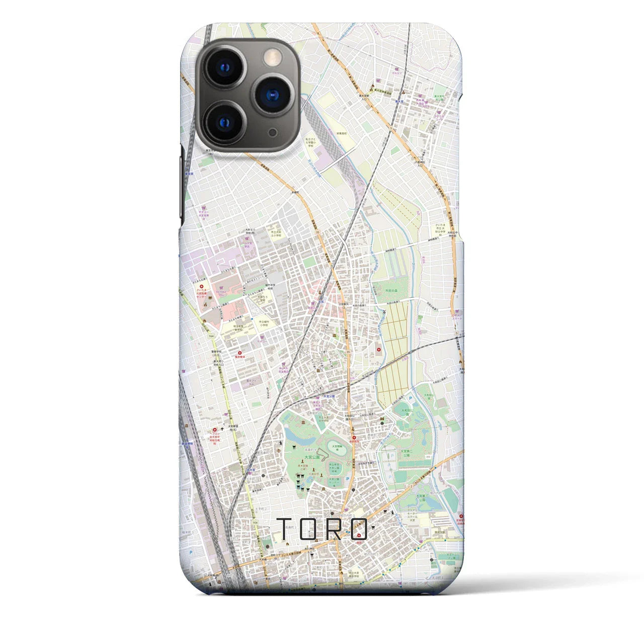 【土呂(埼玉県)】地図柄iPhoneケース(バックカバータイプ)