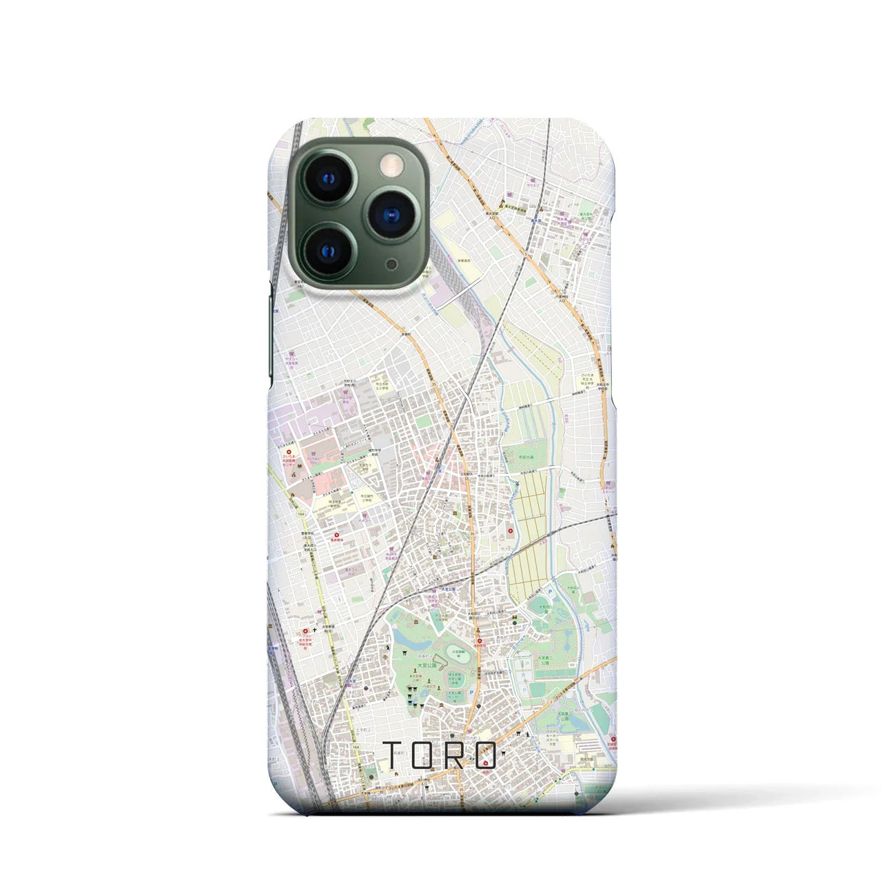【土呂(埼玉県)】地図柄iPhoneケース(バックカバータイプ)