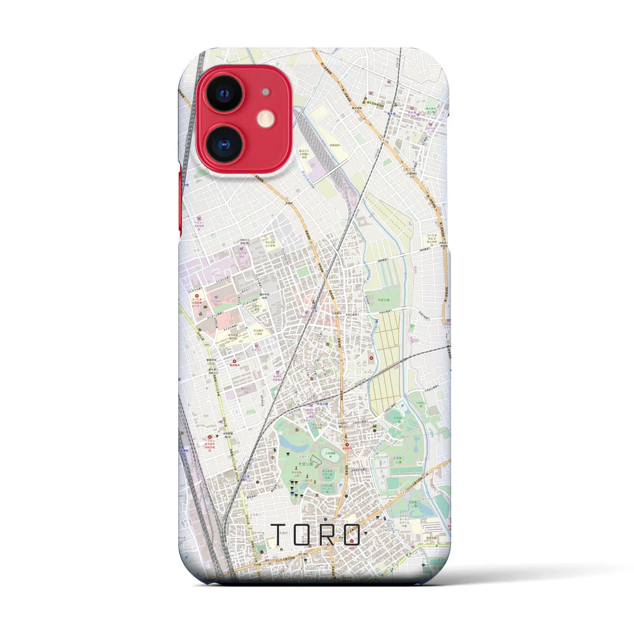 【土呂(埼玉県)】地図柄iPhoneケース(バックカバータイプ)