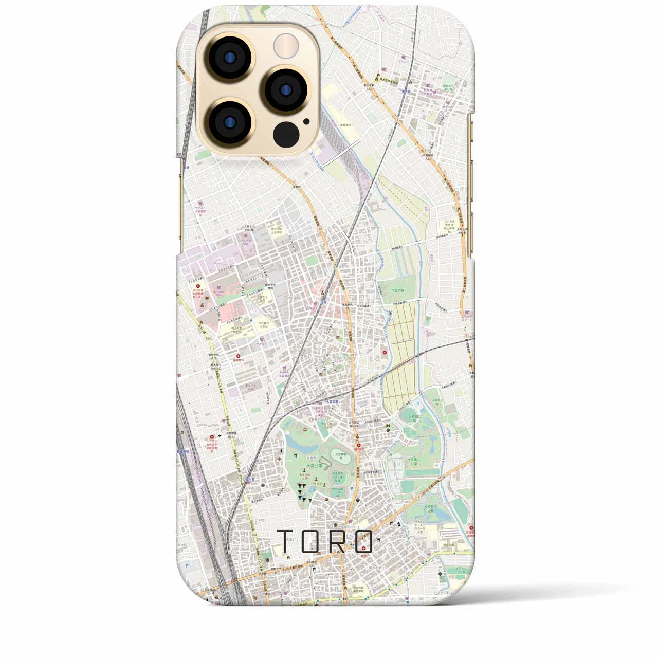 【土呂(埼玉県)】地図柄iPhoneケース(バックカバータイプ)