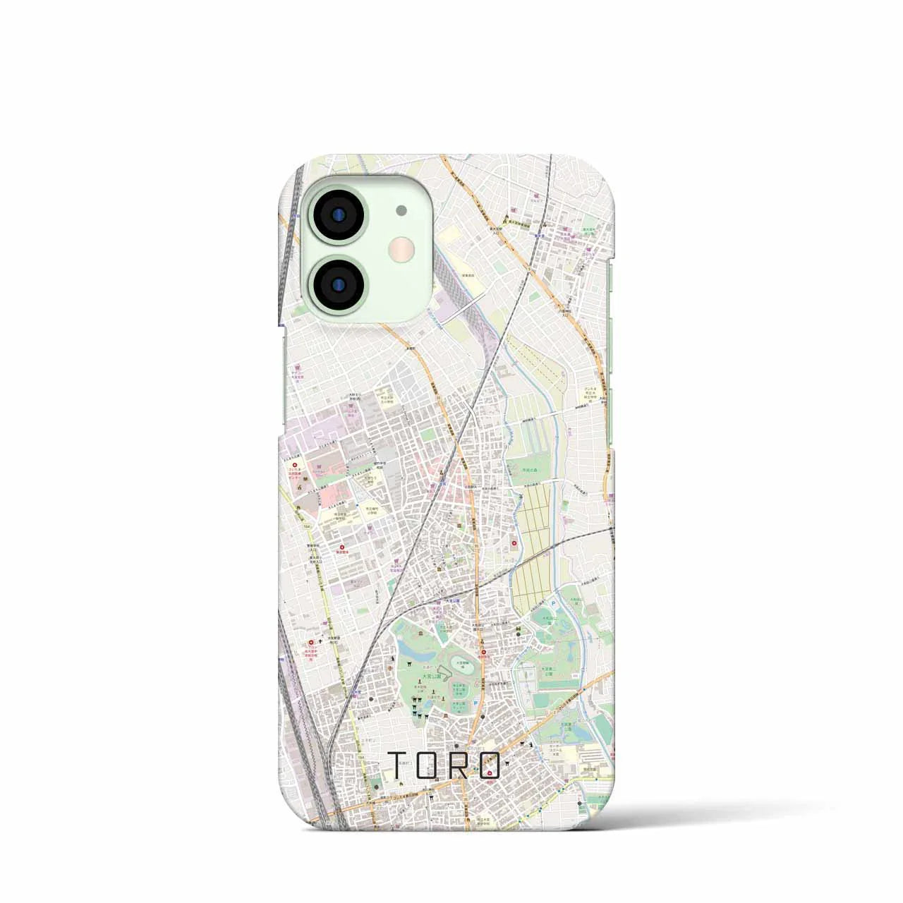 【土呂(埼玉県)】地図柄iPhoneケース(バックカバータイプ)
