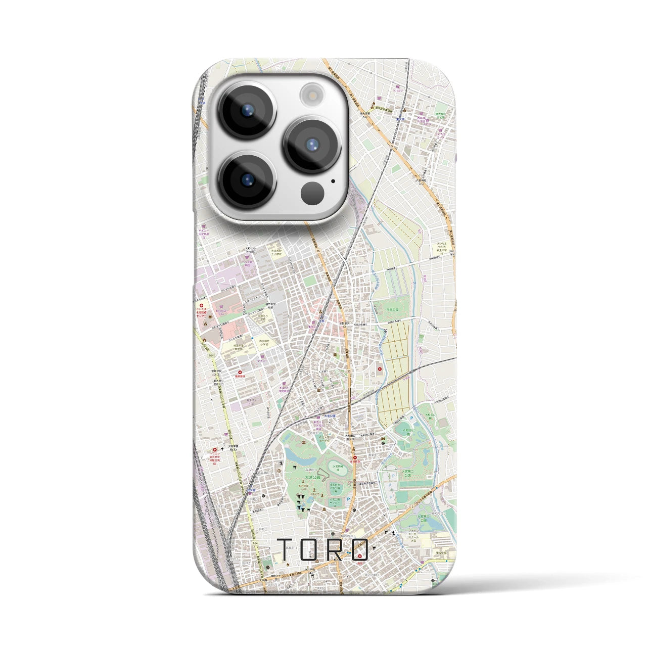 【土呂(埼玉県)】地図柄iPhoneケース(バックカバータイプ)