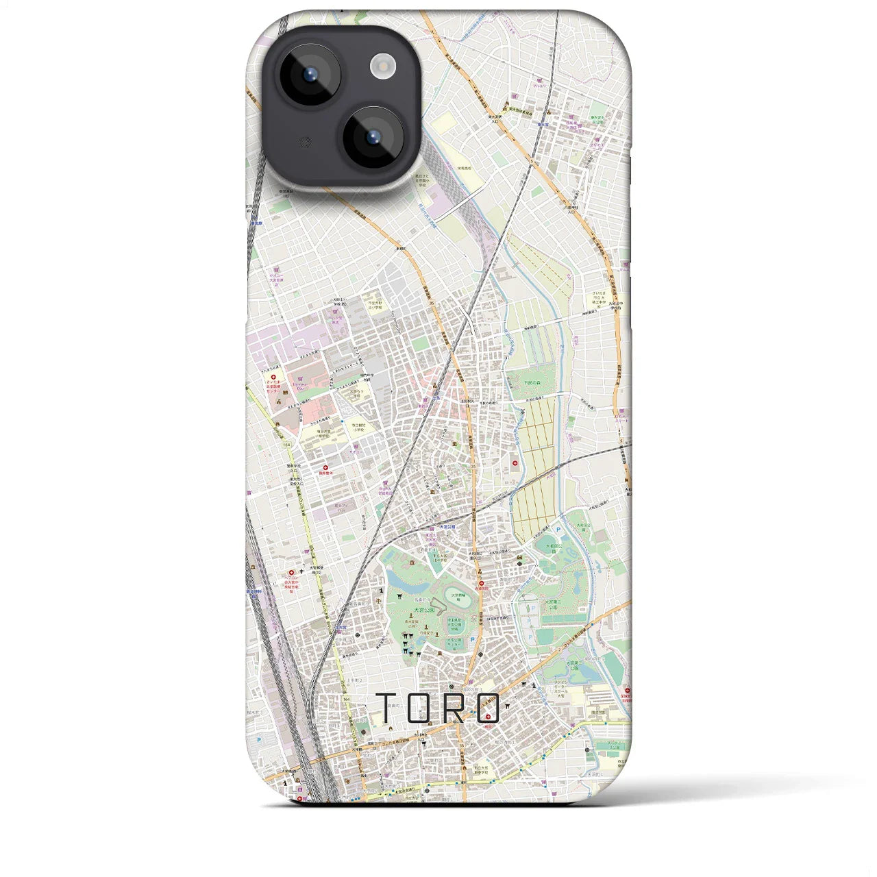 【土呂(埼玉県)】地図柄iPhoneケース(バックカバータイプ)