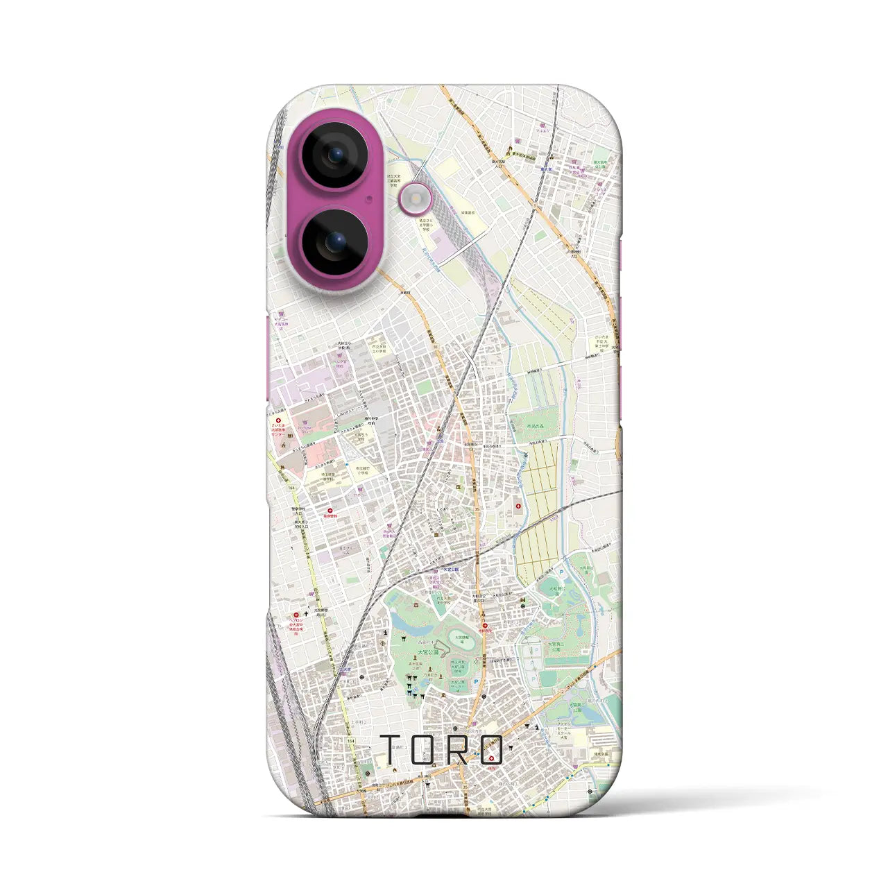 【土呂(埼玉県)】地図柄iPhoneケース(バックカバータイプ)