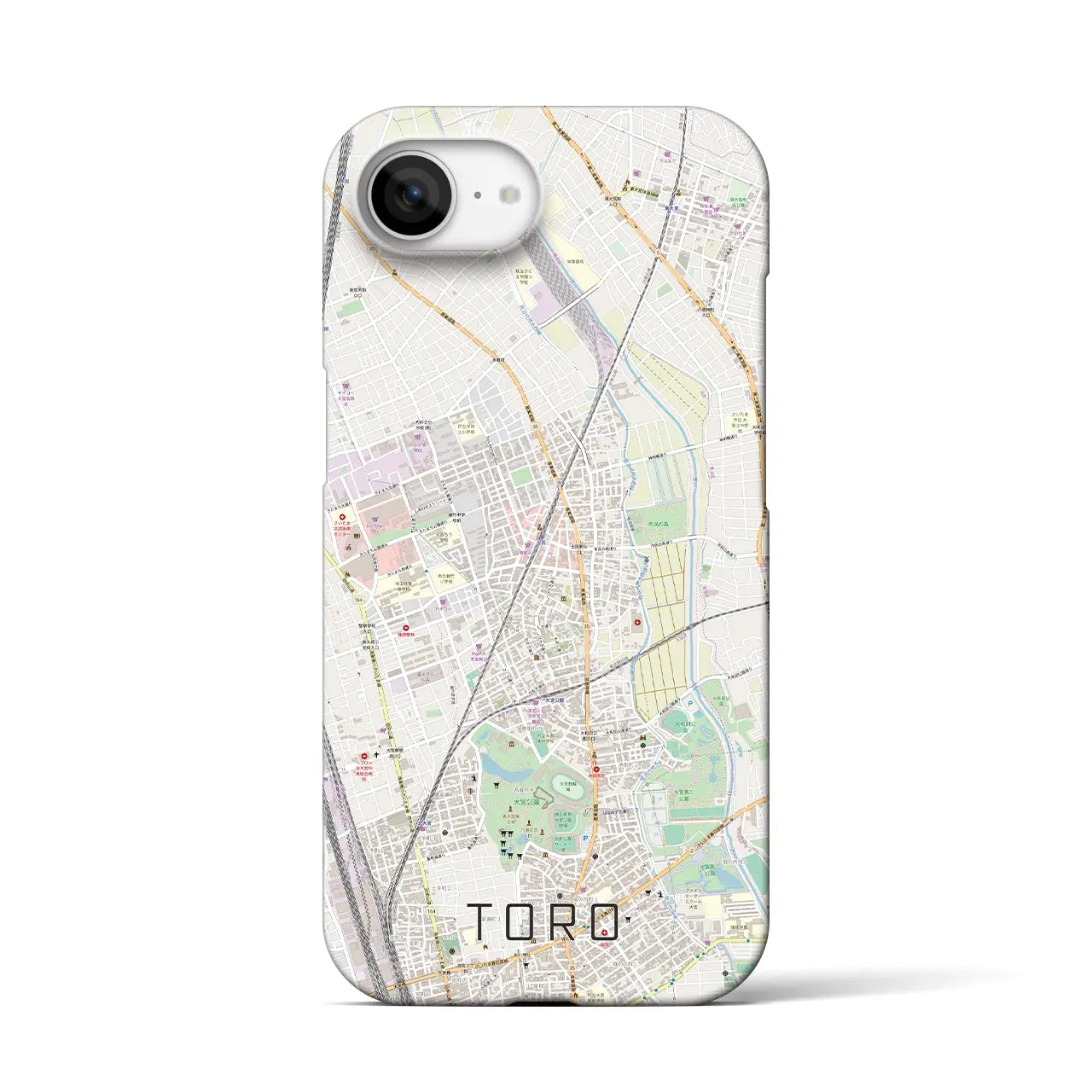 【土呂(埼玉県)】地図柄iPhoneケース(バックカバータイプ)