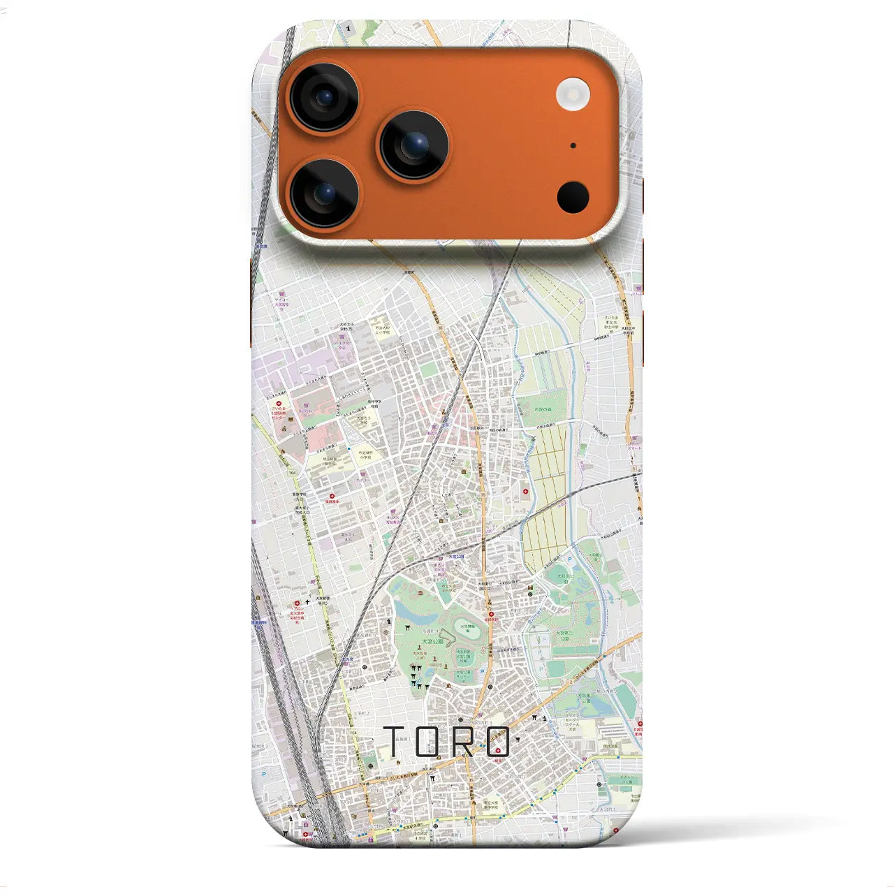 【土呂(埼玉県)】地図柄iPhoneケース(バックカバータイプ)