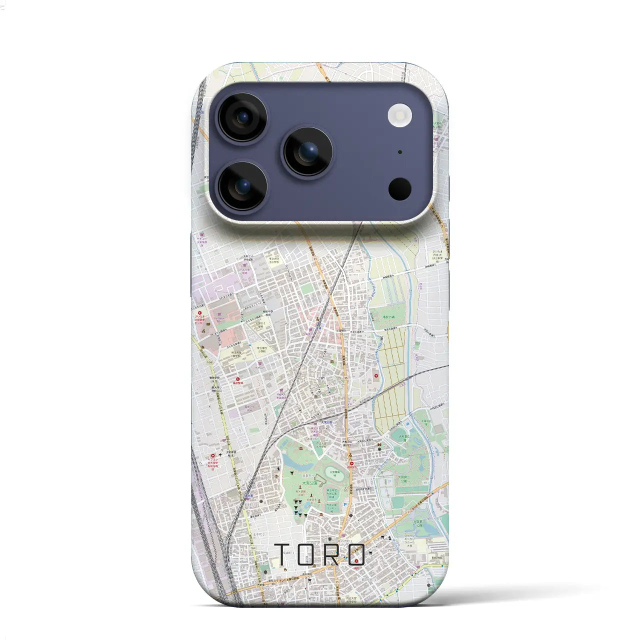 【土呂(埼玉県)】地図柄iPhoneケース(バックカバータイプ)ナチュラル・iPhone 17 Pro Max 用