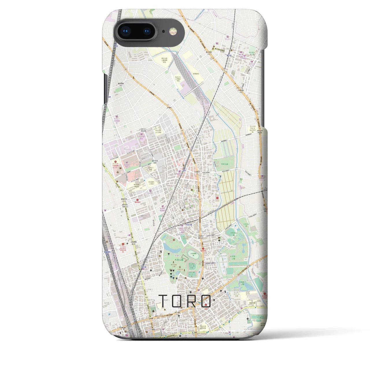 【土呂(埼玉県)】地図柄iPhoneケース(バックカバータイプ)