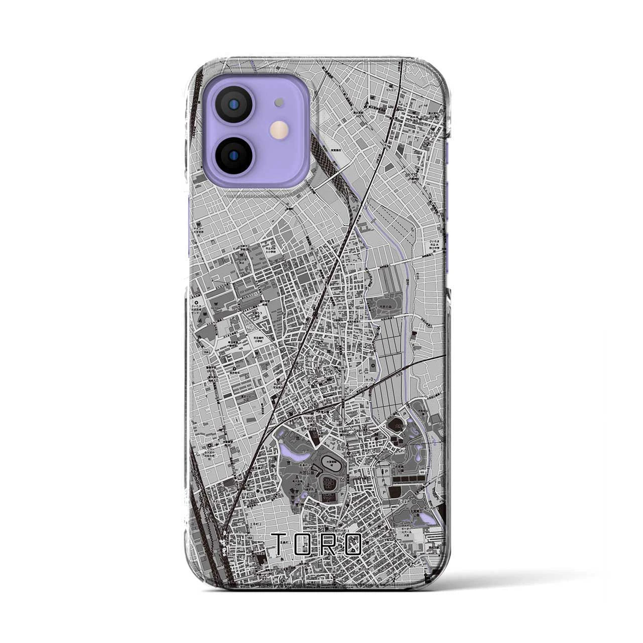 【土呂(埼玉県)】地図柄iPhoneケース(クリアタイプ)