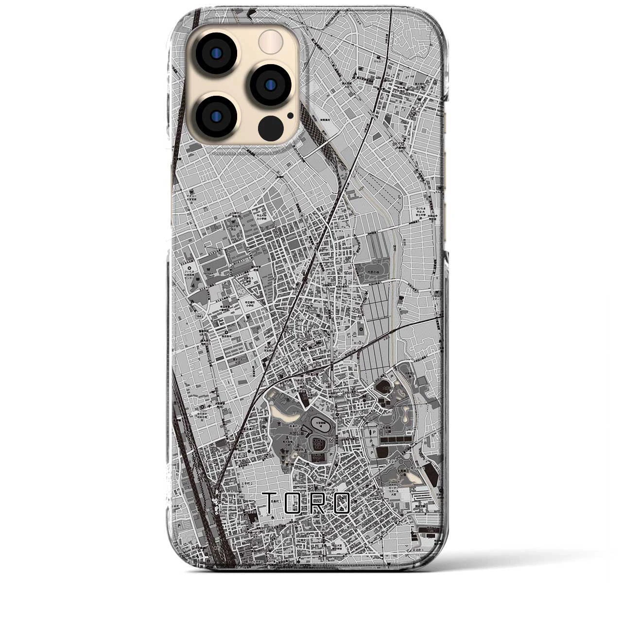 【土呂(埼玉県)】地図柄iPhoneケース(クリアタイプ)