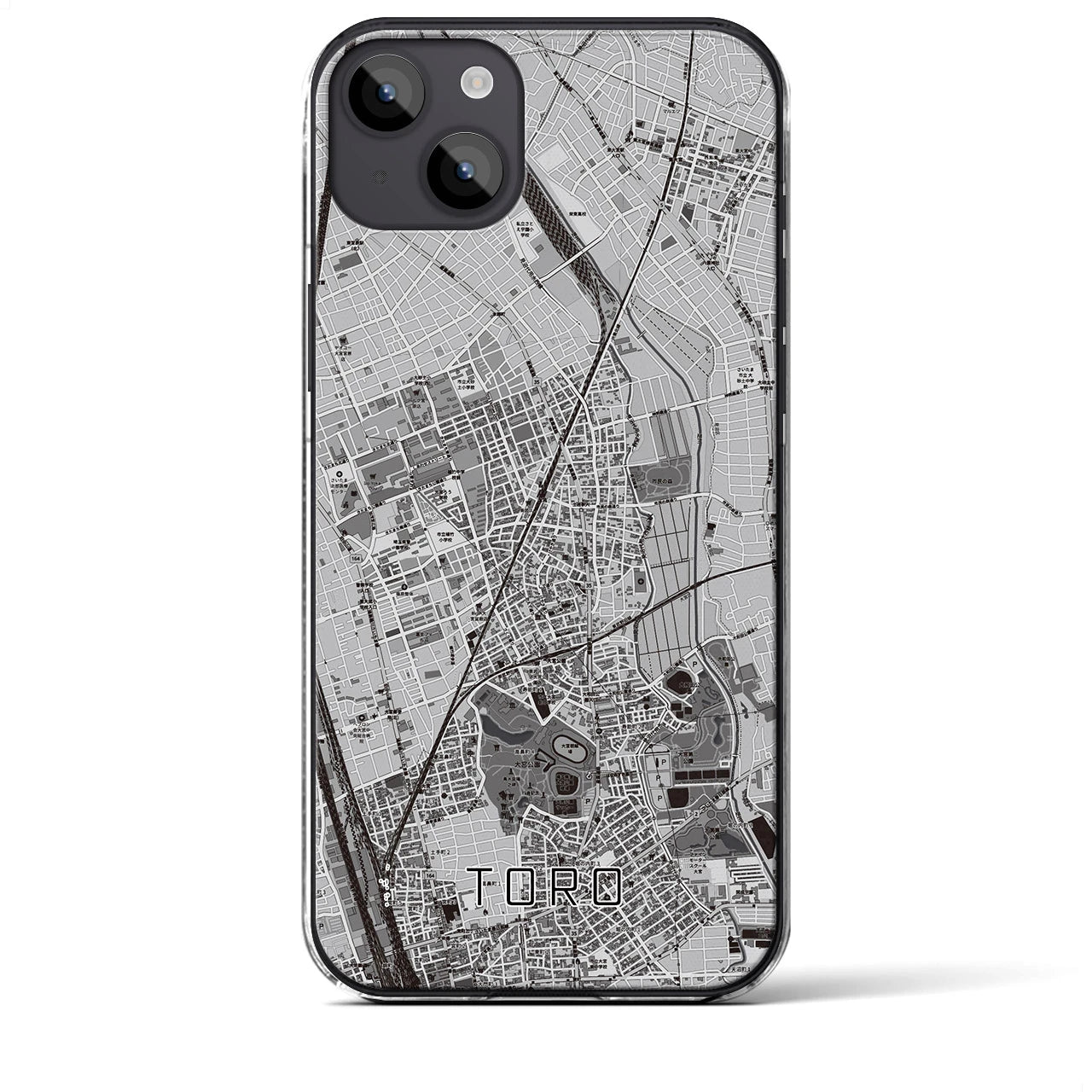 【土呂(埼玉県)】地図柄iPhoneケース(クリアタイプ)