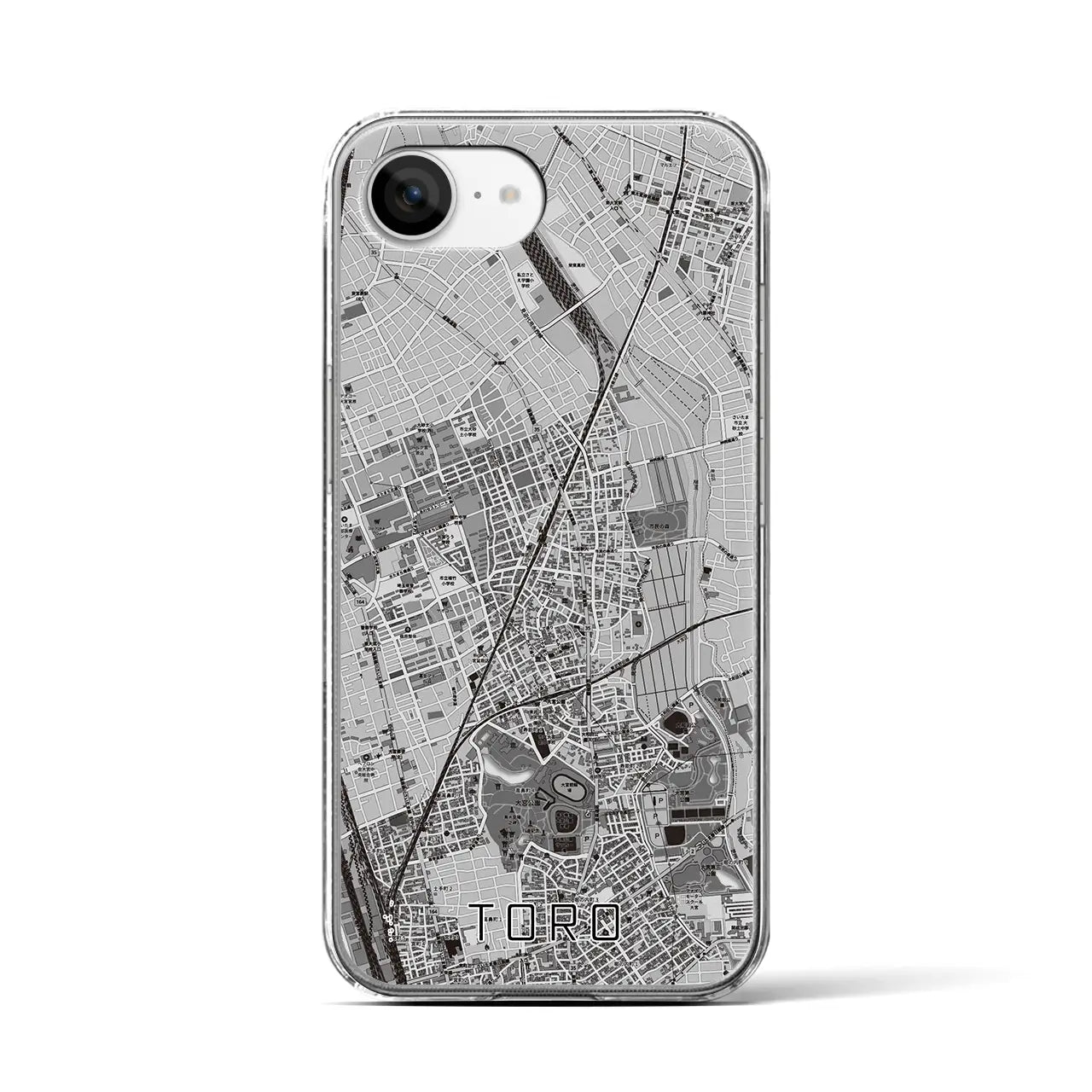 【土呂(埼玉県)】地図柄iPhoneケース(クリアタイプ)