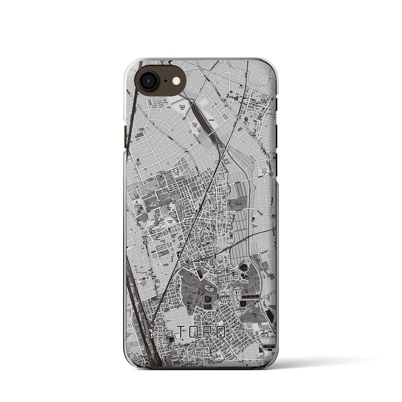 【土呂(埼玉県)】地図柄iPhoneケース(クリアタイプ)